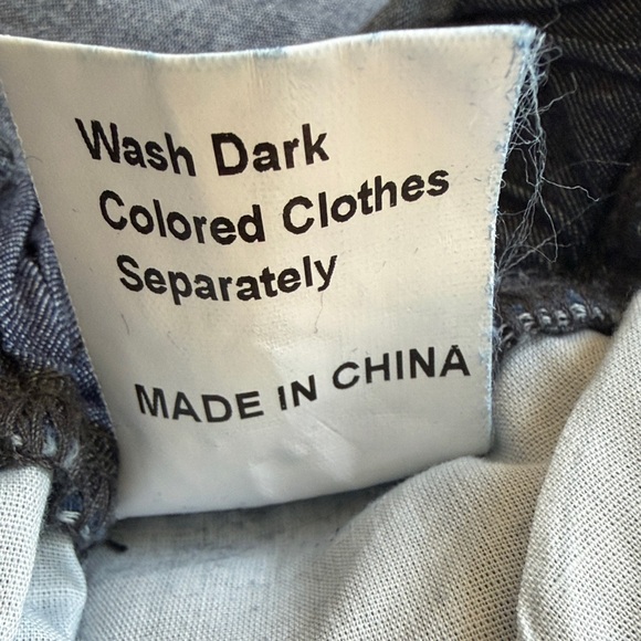 Loragal Denim Colorblock Jumpsuit Balloon Leg Utility Romper No Size (M/L) - Picture 4 of 8